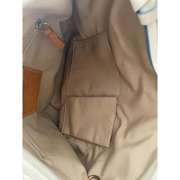 COACH F13358 Bleecker canvas blue Duffle Bucket shoulder convertible crossbody - Picture 9 of 10